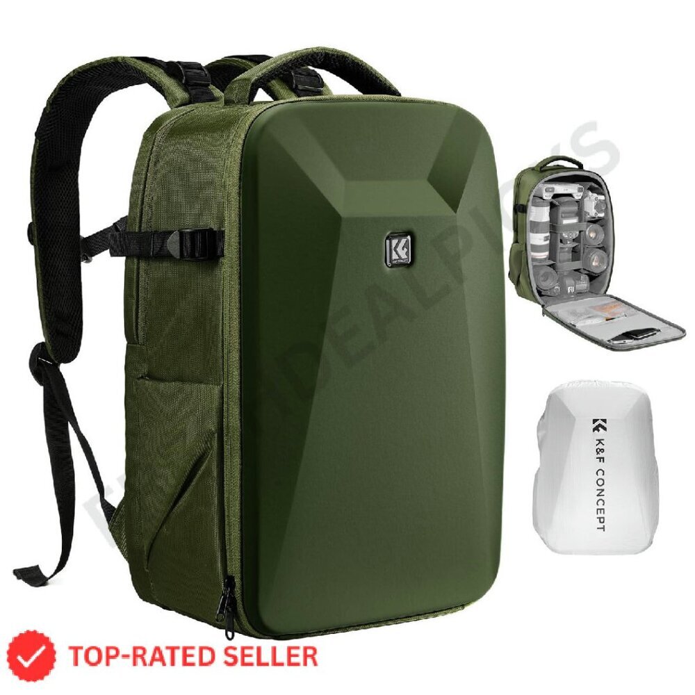 Hardshell DSLR Camera Backpack with Laptop Compartment Travel Photography Bag
